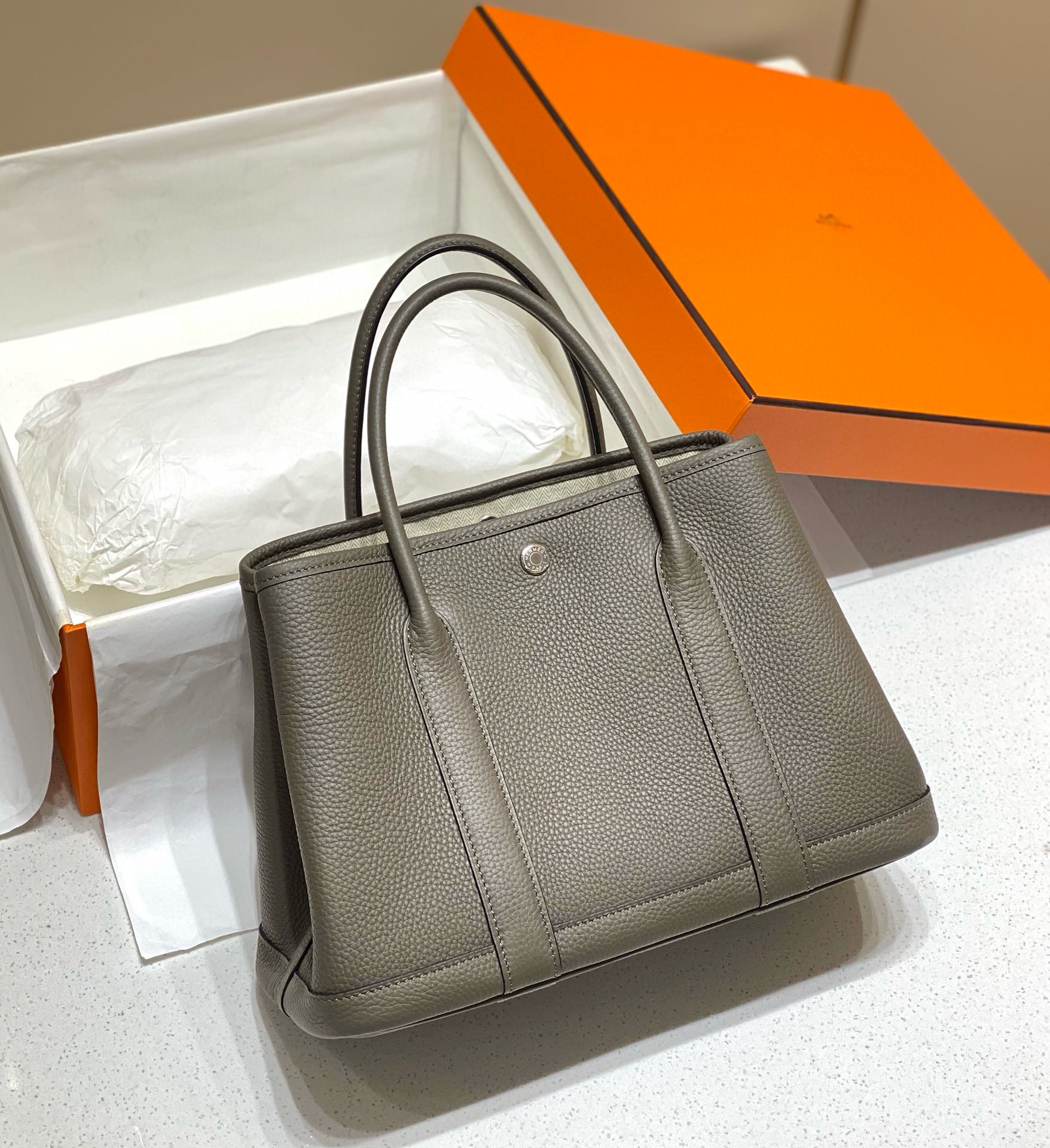 에르메스 가든파티 36cm 토고가죽 여자가방